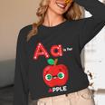 A Is For Apple Pre-K Kindergarten Teacher Student Unisex Long Sleeve T-Shirt, funny design A Is For Apple Pre-K Kindergarten Teacher Student Unisex Long Sleeve T-Shirt, funny design