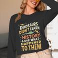 Back To School Dinosaur Social Studies Teacher Student Unisex Long Sleeve T-Shirt, funny design Back To School Dinosaur Social Studies Teacher Student Unisex Long Sleeve T-Shirt, funny design