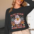 You Cant Scare Me I Teach Kindergarten Teacher Halloween Unisex Long Sleeve T-Shirt, funny design