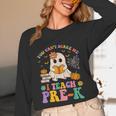 You Can't Scare Me I Teach Pre-k Teacher Halloween Ghost Men Women Kids Unisex Long Sleeve T-Shirt, funny design