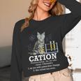 Cation Chemistry Humor Science Teacher Cat Pun Unisex Long Sleeve T-Shirt, funny design