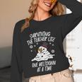 Christmas Surviving Teacher Life Meltdown Xmas Women Men Unisex Long Sleeve T-Shirt, funny design