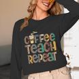 Coffee Teach Repeat Leopard Print Back To School Teachers Unisex Long Sleeve T-Shirt, funny design Coffee Teach Repeat Leopard Print Back To School Teachers Unisex Long Sleeve T-Shirt, funny design