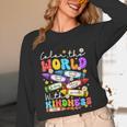 Color The World With Kindness Crayon Positivity Teacher Unisex Long Sleeve T-Shirt, funny design