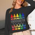 Colorful Crayon Kindergarten Team Tee For Teachers Students Men Women Kids Unisex Long Sleeve T-Shirt, funny design Colorful Crayon Kindergarten Team Tee For Teachers Students Men Women Kids Unisex Long Sleeve T-Shirt, funny design