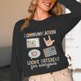 Communication Looks Different For Everyone SPED Teacher ASD Unisex Long Sleeve T-Shirt, funny design Communication Looks Different For Everyone SPED Teacher ASD Unisex Long Sleeve T-Shirt, funny design