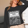 Composition Book Notebook Teachers Matching Group Halloween Unisex Long Sleeve T-Shirt, funny design