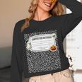 Composition Notebook Costume Adult Halloween For Teachers Unisex Long Sleeve T-Shirt, funny design
