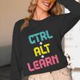 Computer Teacher Back To School Kids Ctrl Alt Learn Unisex Long Sleeve T-Shirt, funny design