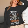 Creepin It Real Kindergarten Monsters Halloween Teacher Unisex Long Sleeve T-Shirt, funny design