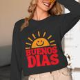 Cute Bilingual Spanish Teacher Buenos Dias Sunshine Unisex Long Sleeve T-Shirt, funny design
