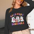Cute Ghost Read More Books Lover Teacher Halloween Costume Unisex Long Sleeve T-Shirt, funny design