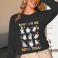 What Are We Doing Today Ghost PE Teacher Team Halloween Unisex Long Sleeve T-Shirt, funny design What Are We Doing Today Ghost PE Teacher Team Halloween Unisex Long Sleeve T-Shirt, funny design