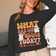 What Are We Doing Today Halloween PE Spooky Teacher Unisex Long Sleeve T-Shirt, funny design What Are We Doing Today Halloween PE Spooky Teacher Unisex Long Sleeve T-Shirt, funny design