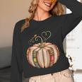Fall Book Pumpkin Fall Librarians Bookworm Teachers Students Unisex Long Sleeve T-Shirt, funny design
