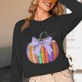 Fall Pumpkin Books Lover Halloween Teacher Teaching Staff Unisex Long Sleeve T-Shirt, funny design