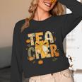 Fall Teacher Pumpkin Coquette Bow Autumn Classroom Unisex Long Sleeve T-Shirt, funny design Fall Teacher Pumpkin Coquette Bow Autumn Classroom Unisex Long Sleeve T-Shirt, funny design