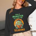 Halloween Teacher Librarian Monster Reading Books Men Women Kids Unisex Long Sleeve T-Shirt, funny design