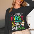 Happy First Day Of School Teacher Back To School Student Unisex Long Sleeve T-Shirt, funny design Happy First Day Of School Teacher Back To School Student Unisex Long Sleeve T-Shirt, funny design
