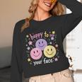 Happy To See Your Face Smile Face Teacher Back To School Unisex Long Sleeve T-Shirt, funny design