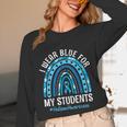Happy Teacher I Wear Blue For My Students Autism Awareness Unisex Long Sleeve T-Shirt, funny design