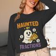 Haunted By Fractions Math Halloween Teacher Unisex Long Sleeve T-Shirt, funny design Haunted By Fractions Math Halloween Teacher Unisex Long Sleeve T-Shirt, funny design