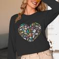 Heart Shape Art Teacher And Painting Sketching Artist Unisex Long Sleeve T-Shirt, funny design Heart Shape Art Teacher And Painting Sketching Artist Unisex Long Sleeve T-Shirt, funny design