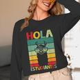 Hola Estudiantes Spanish Teacher Back To School 2025 Unisex Long Sleeve T-Shirt, funny design