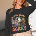 Inclusion Isnt Scary Halloween Skeleton Ghost Sped Teacher Unisex Long Sleeve T-Shirt, funny design