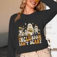Inclusion Isn't Scary Mummy Boo Ghost Halloween SLP Teacher Unisex Long Sleeve T-Shirt, funny design Inclusion Isn't Scary Mummy Boo Ghost Halloween SLP Teacher Unisex Long Sleeve T-Shirt, funny design