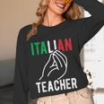 Italian Teacher Italy Italia Back To School First Day Unisex Long Sleeve T-Shirt, funny design Italian Teacher Italy Italia Back To School First Day Unisex Long Sleeve T-Shirt, funny design