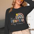 It's A Beautiful Day To Learn Cute Rainbow Boho Teacher Unisex Long Sleeve T-Shirt, funny design It's A Beautiful Day To Learn Cute Rainbow Boho Teacher Unisex Long Sleeve T-Shirt, funny design