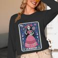 La Maestra Halloween Mexican Bingo Card Teacher Lottery Card Unisex Long Sleeve T-Shirt, funny design