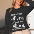 Let's Eat Kids Fun Dinosaurs Grammar Teacher Unisex Long Sleeve T-Shirt, funny design
