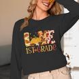 Love First Grade Happy Fall Thanksgiving Women 1st Teacher Unisex Long Sleeve T-Shirt, funny design