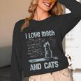 I Love Math And Cats Cat Lover Science Teacher Student Unisex Long Sleeve T-Shirt, funny design I Love Math And Cats Cat Lover Science Teacher Student Unisex Long Sleeve T-Shirt, funny design