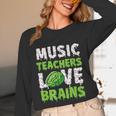 Music Teachers Love Brains Cute Teaching Halloween Unisex Long Sleeve T-Shirt, funny design Music Teachers Love Brains Cute Teaching Halloween Unisex Long Sleeve T-Shirt, funny design