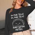 No More Tacos Punctuation Matters Taco English Teacher Unisex Long Sleeve T-Shirt, funny design No More Tacos Punctuation Matters Taco English Teacher Unisex Long Sleeve T-Shirt, funny design