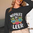 Nopales De Leer Bilingual Teacher Maestra Spanish Teacher Unisex Long Sleeve T-Shirt, funny design Nopales De Leer Bilingual Teacher Maestra Spanish Teacher Unisex Long Sleeve T-Shirt, funny design