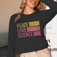 Peace Love Science Lovers Math Chemistry Teacher Unisex Long Sleeve T-Shirt, funny design