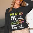 Pilates Instructor Teacher Watercolor Pilates Don't Fart Men Women Kids Unisex Long Sleeve T-Shirt, funny design Pilates Instructor Teacher Watercolor Pilates Don't Fart Men Women Kids Unisex Long Sleeve T-Shirt, funny design