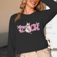 Pink Ghost Teach Halloween Teacher In Spooky Season Unisex Long Sleeve T-Shirt, funny design