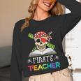 Pirate Teacher Halloween Skull Adult Unisex Long Sleeve T-Shirt, funny design