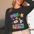 Pre-K Student Teacher Astronaut Space Back To School Unisex Long Sleeve T-Shirt, funny design