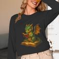 Reading Dragon Shirt For Bookish Teacher Librarian Bookworm Unisex Long Sleeve T-Shirt, funny design