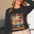Retro Fall In Love With Learning Pumpkin Leaf Teacher Autumn Unisex Long Sleeve T-Shirt, funny design Retro Fall In Love With Learning Pumpkin Leaf Teacher Autumn Unisex Long Sleeve T-Shirt, funny design