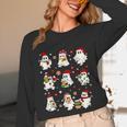 Santa Ghost Reading Books Christmas Library Teacher Unisex Long Sleeve T-Shirt, funny design Santa Ghost Reading Books Christmas Library Teacher Unisex Long Sleeve T-Shirt, funny design