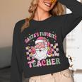 Santa's Favorite Teacher Groovy Christmas Teacher Boys Girls Unisex Long Sleeve T-Shirt, funny design Santa's Favorite Teacher Groovy Christmas Teacher Boys Girls Unisex Long Sleeve T-Shirt, funny design