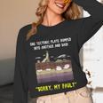 Sorry My Fault Earthquake Tectonic Plate Science Teacher Pun Unisex Long Sleeve T-Shirt, funny design