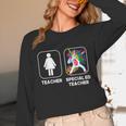 Special Ed Teacher Dabbing Unicorn Teacher Women Unisex Long Sleeve T-Shirt, funny design Special Ed Teacher Dabbing Unicorn Teacher Women Unisex Long Sleeve T-Shirt, funny design